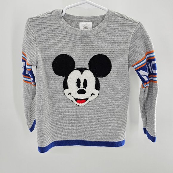 Disney Store Mickey Mouse Gray Grey Sweater‎ Child Kids Boys Size 3 - Picture 7 of 8